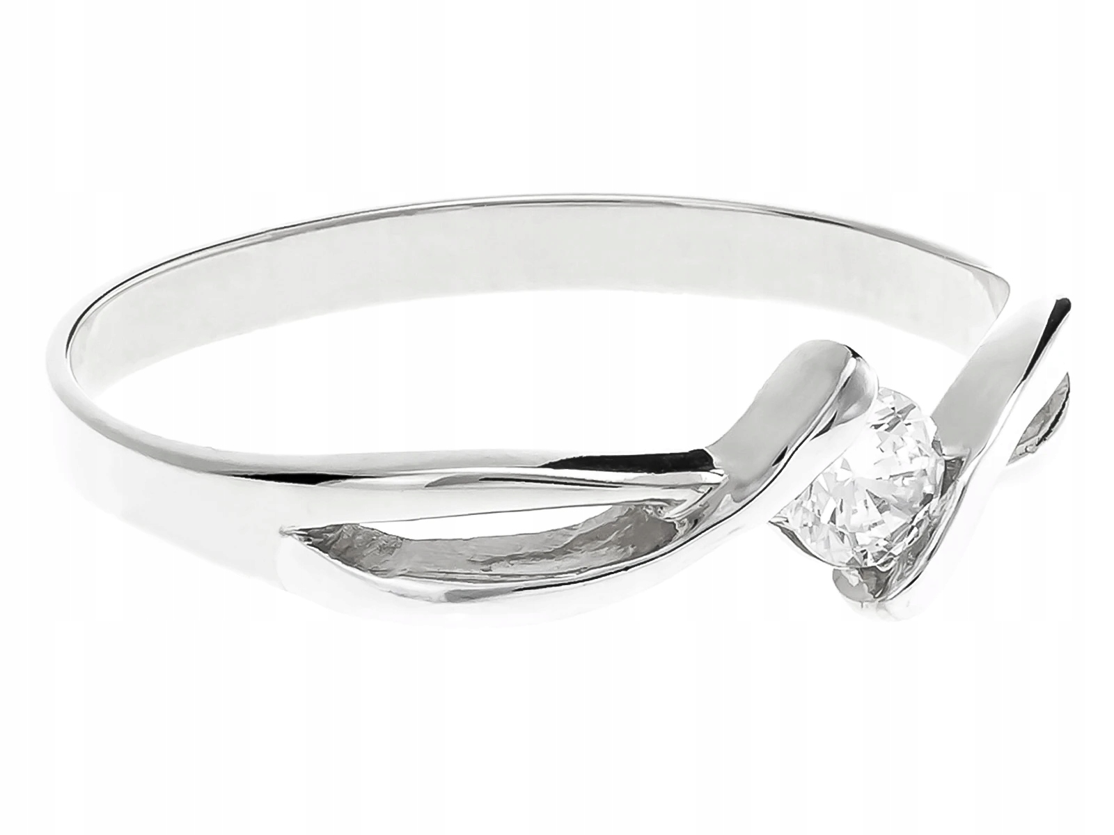 Stříbrný Prstýnek S Efektním Zirkonem A Jedním Kamenem VEL.19