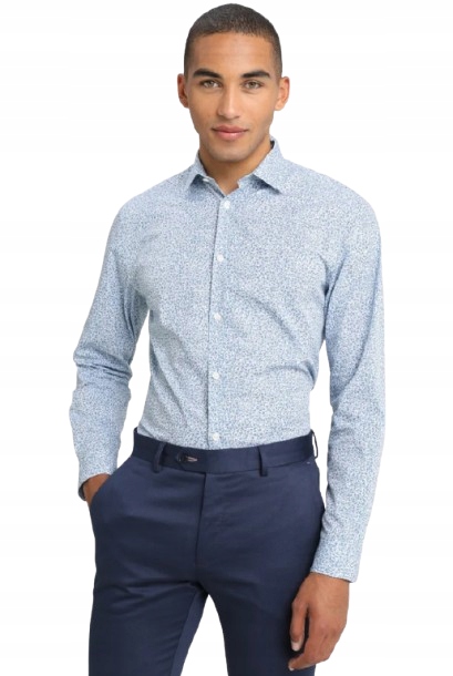 Selected Homme Modrá Ležérní Košile S Jemným Vzorem Floral L/42 N1C