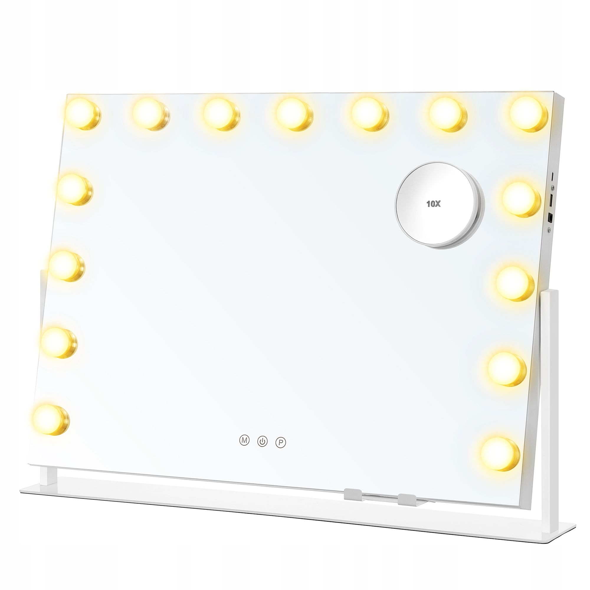 Led otočné zrkadlo na make-up, kozmetické stojanové zrkadlo, 12 žiaroviek