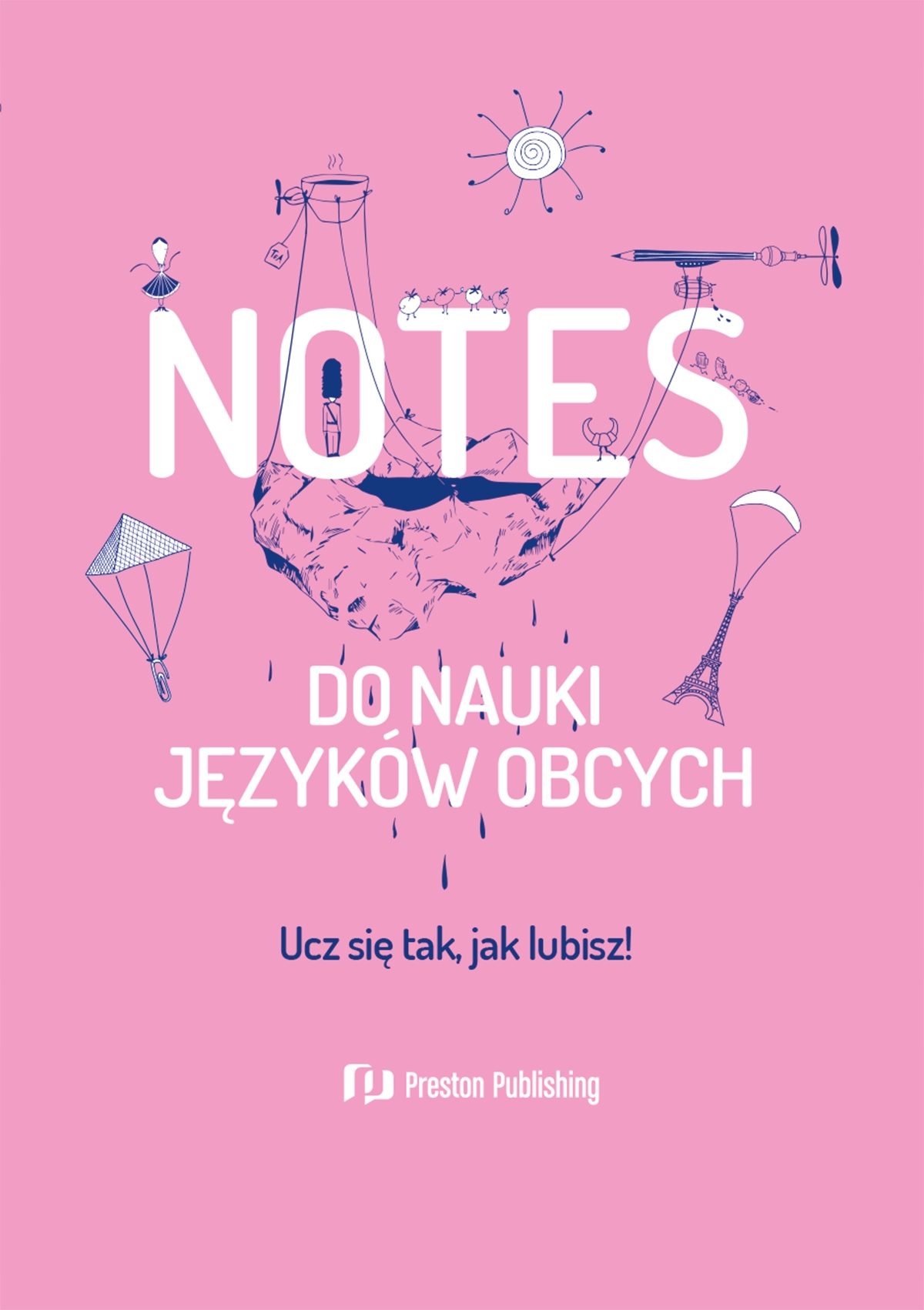 Notes do nauki języków obcych różowy