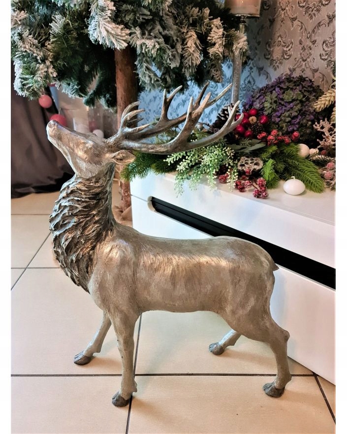 FIGURA - RENIFER JELEŃ SREBRNY model IV design Rodzaj figurka