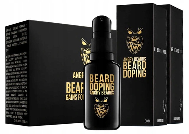 

Angry Beards Zestaw porost brody Beardroids Doping