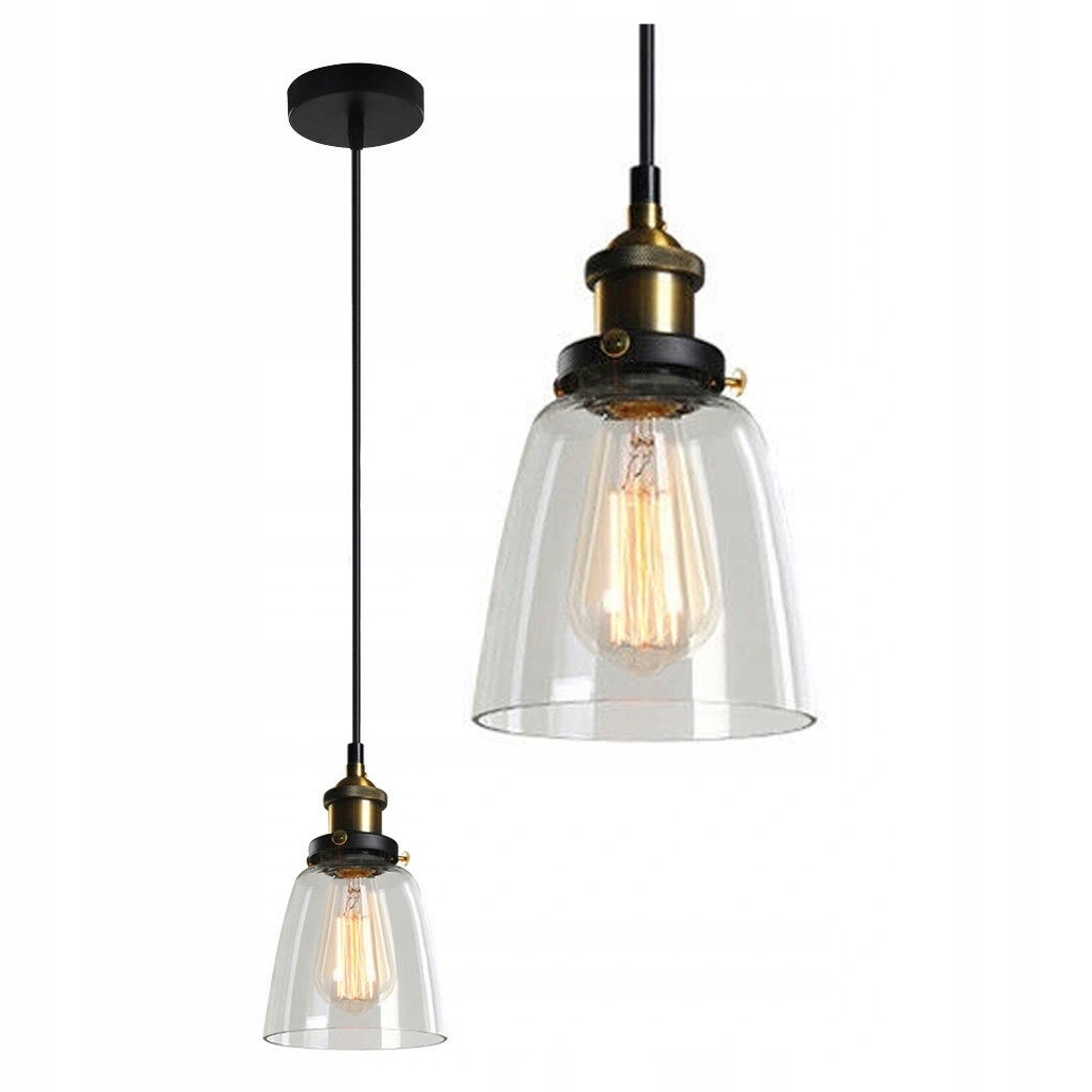 

Lampa Wisząca Szklana Loft Industrial Kolory Verto