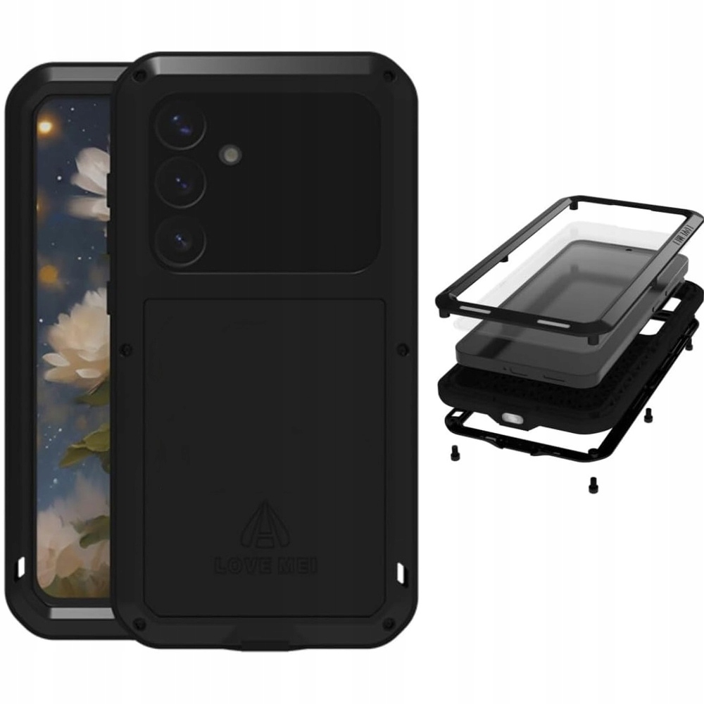 Love Mei Pancerne Pouzdro Sklo Pro Samsung Galaxy S25+ Plus Odolné Pouzdro