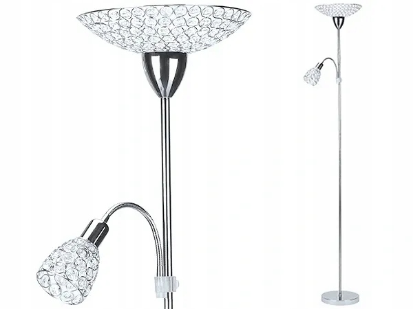 Lampa podłogowa Sonata 2 chrom kryształki
