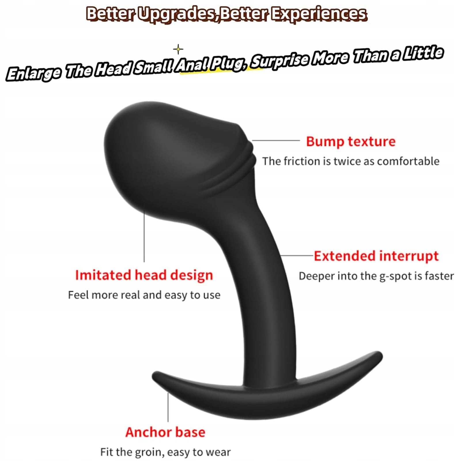 ANAL PLUG Zestaw Korek Analny Z Bezpiecznym Uchwytem Dildo Prostata — miniatura 4