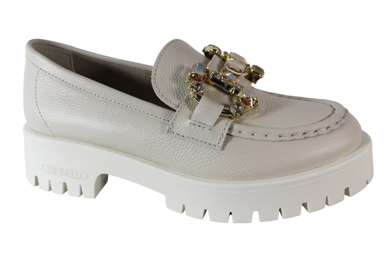 Polobotky Chebello 4369 VEL.40 Kůže Béžová Lico