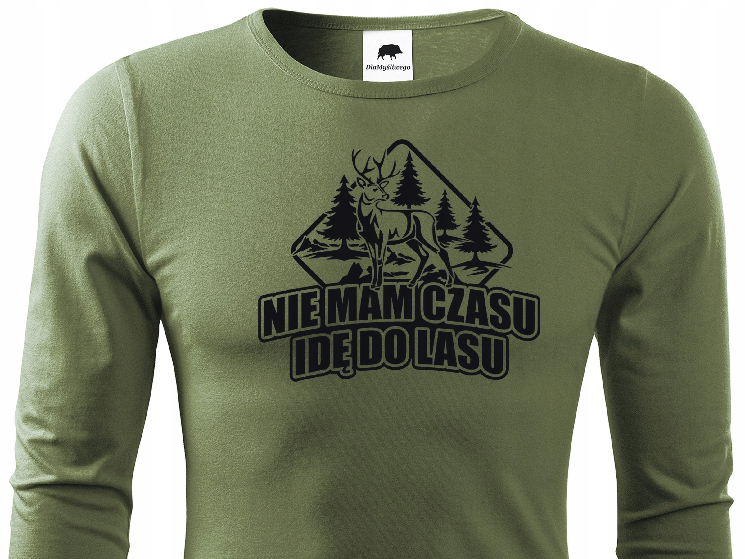 

Longsleeve khaki Nie Mam Czasu Idę Do Lasu