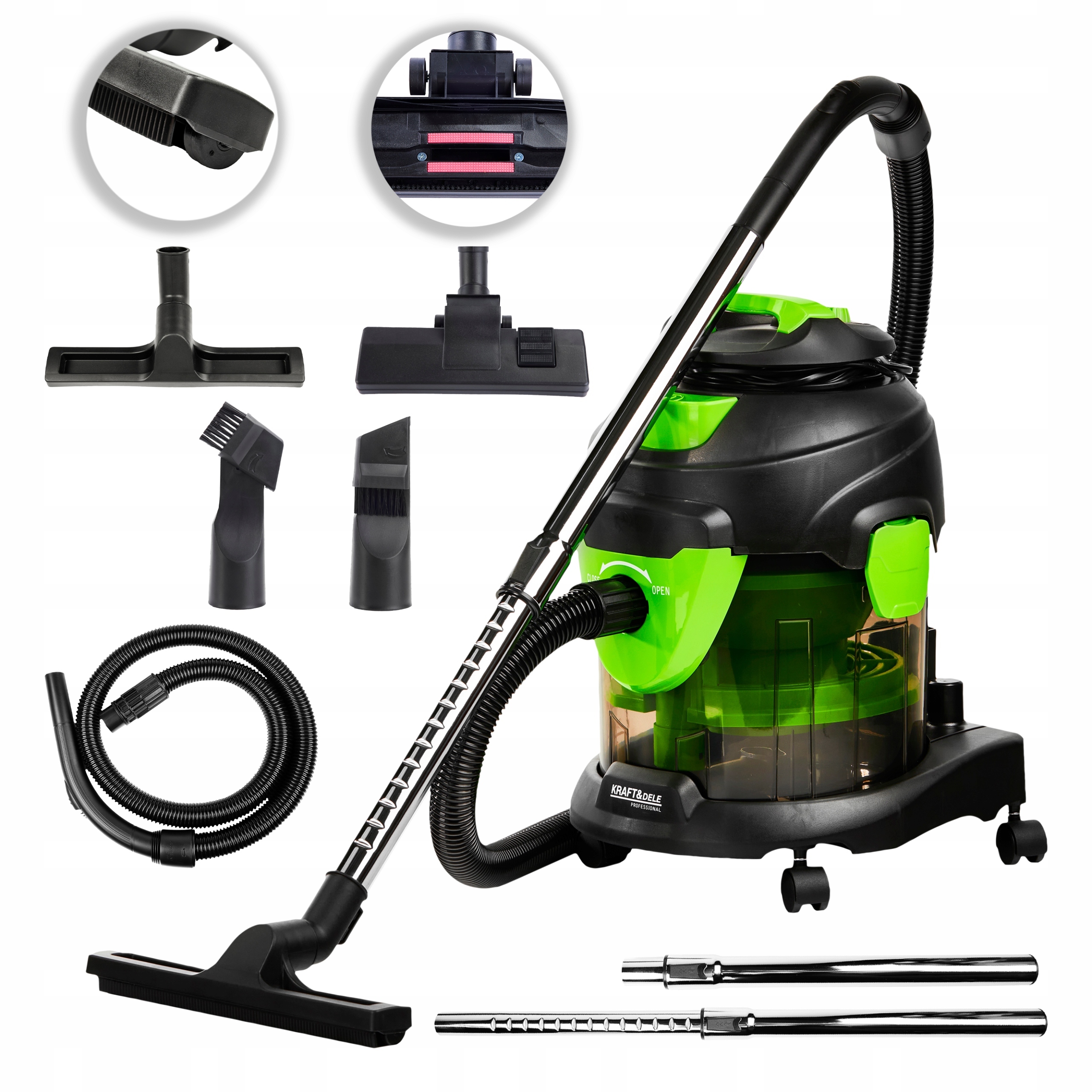 Vysavač elektrický pro suché i mokré vysávání s vodním filtrem 15 l, 2200 W
