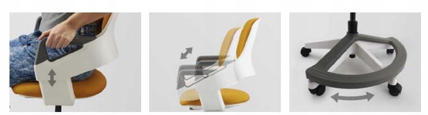 Fotel ROOKEE szkolne krzesło czerwony ergonomiczne Marka Unique