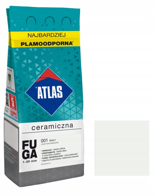 Biały 5kg 001 Fuga ceramiczna Atlas