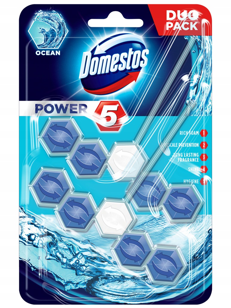 

Domestos Power 5 Ocean Kostka Zawieszka do Wc 2szt