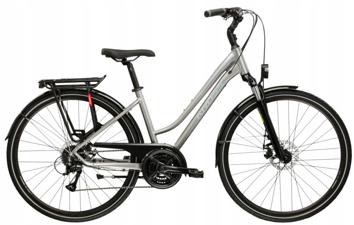 Rower trekkingowy damski Kross Trans 3.0 M(17") 28 srebrny/gołębi połysk