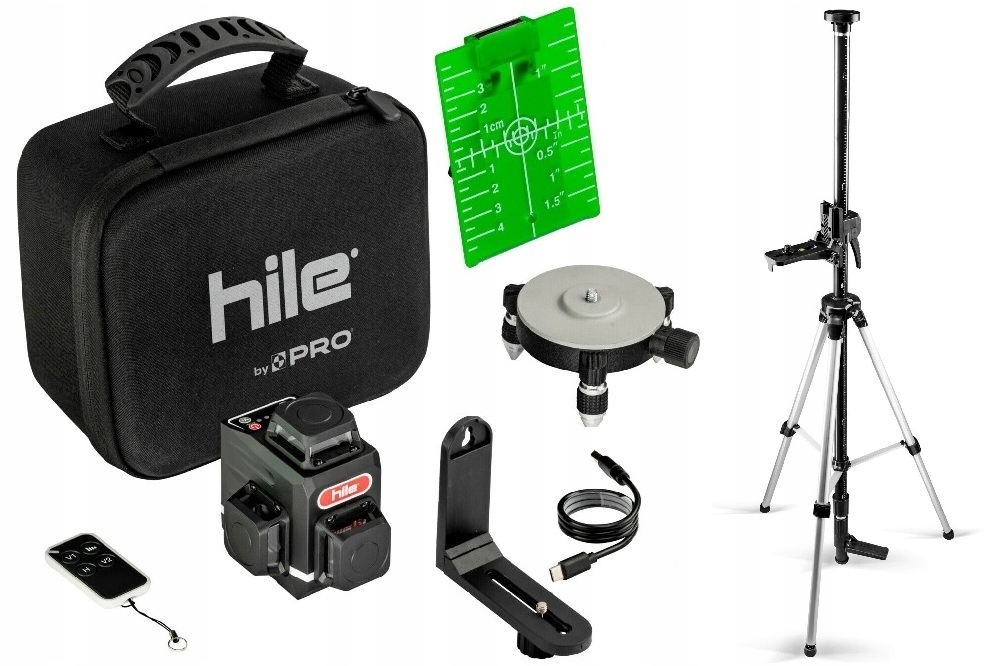 Hile by Pro Laser Krzyżowy (zielona wiązka) 3,7V 3DG HI-L1003 Tyczka 3,0m