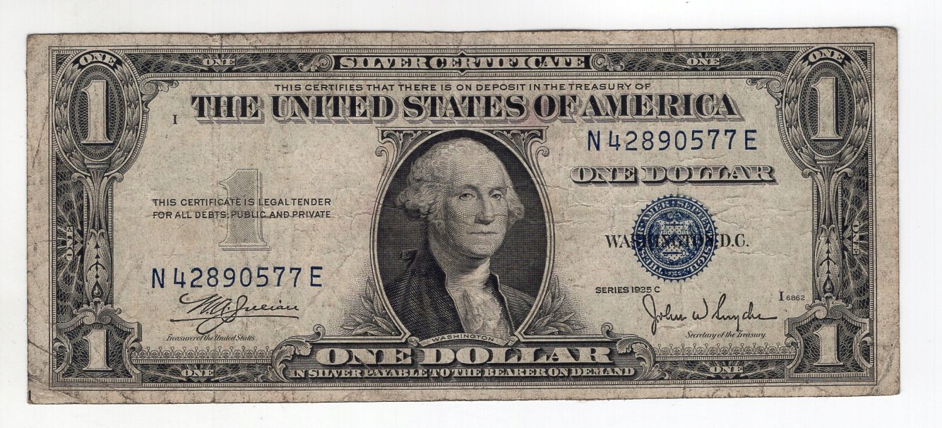 USA 1 dolar 1935 C Silver Certificate