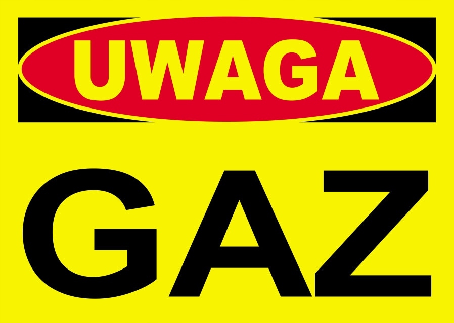 

Tabliczka Znak Uwaga Gaz 25x35 cm Tablica Pcv Bhp