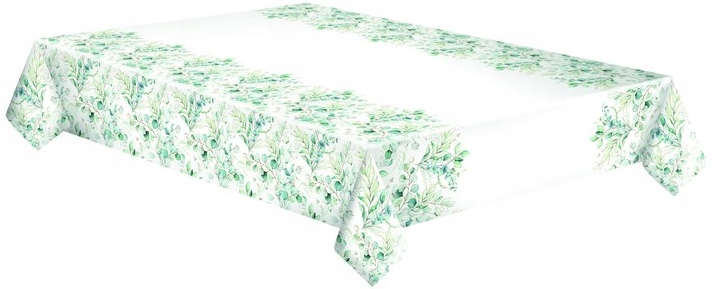 Obrus Papierowy EUKALIPTUS Liście Kwiaty Komunia Chrzest Boho 120x180cm Marka Pol-Mak
