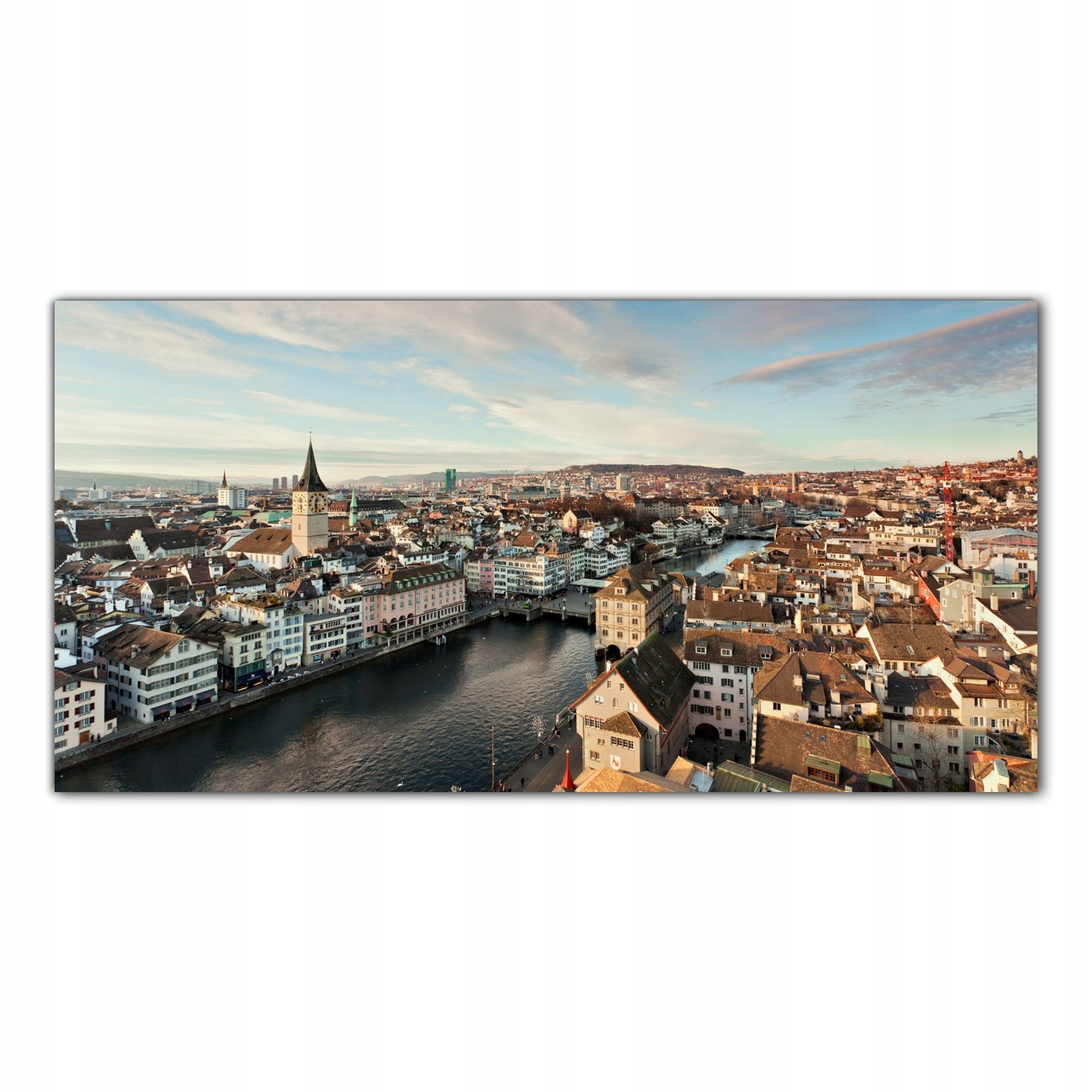 Curych Řeka Město 140x70 Nástěnný panel do kuchyně