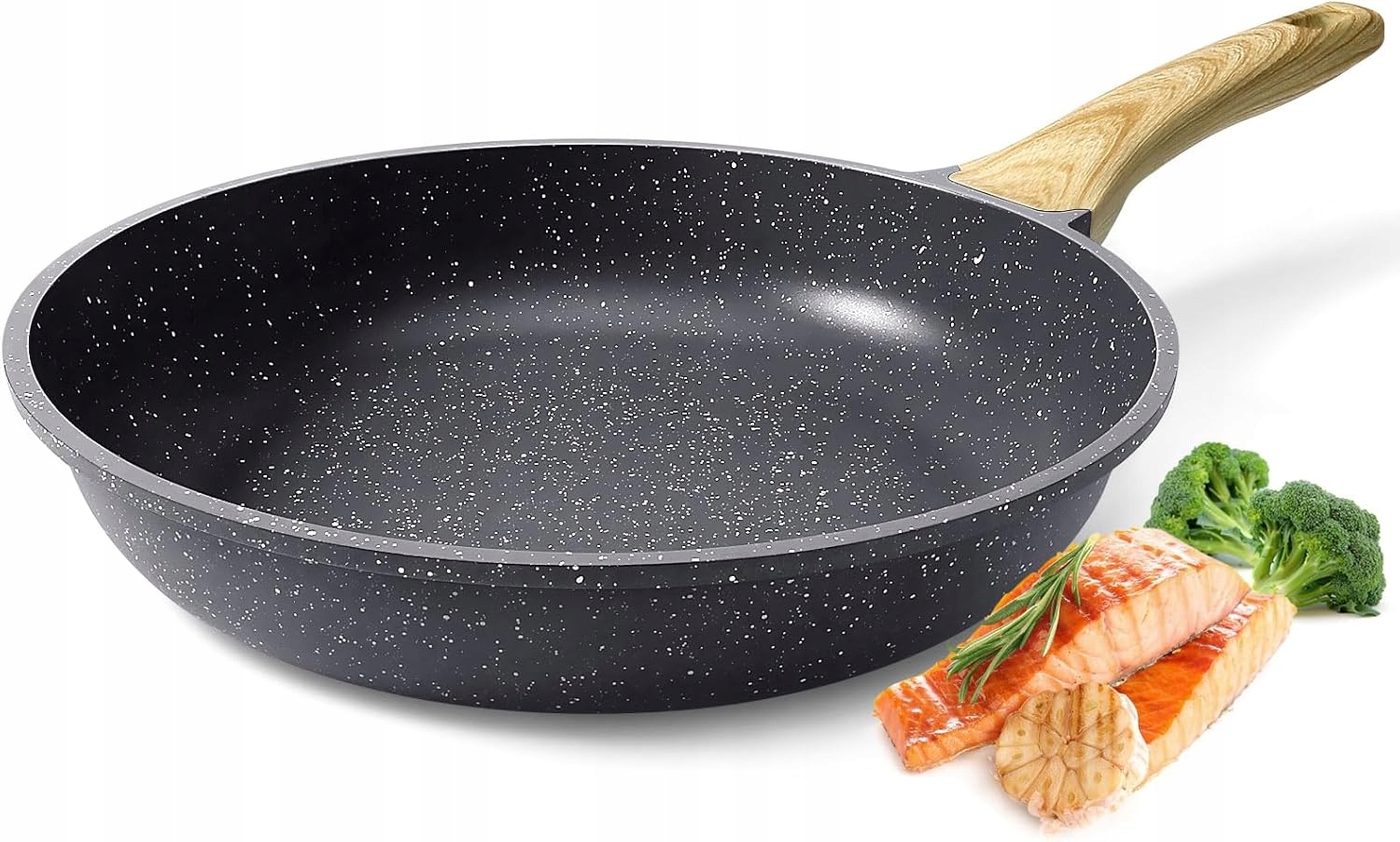 Nepřilnavá pánev 24 cm, s granitovým povrchem, pro indukci