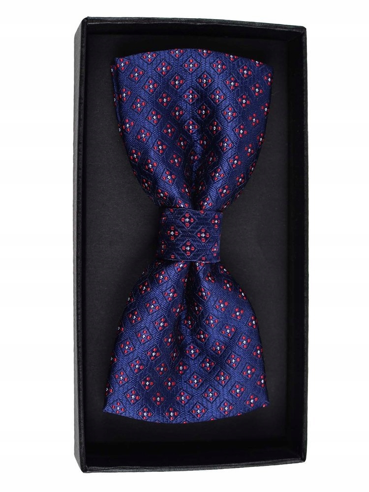 MUCHA MUSZKA MĘSKA WZORY GRANATOWA L