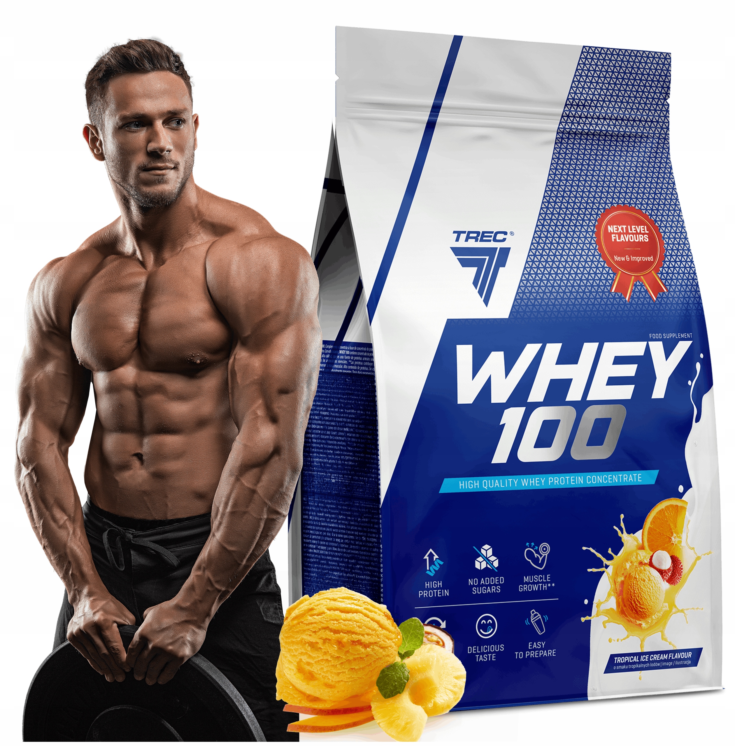 Vynikající Protein Wpc Trec Whey 100 900 g Bílkoviny Na Hmotu Svaly Pro Trénink