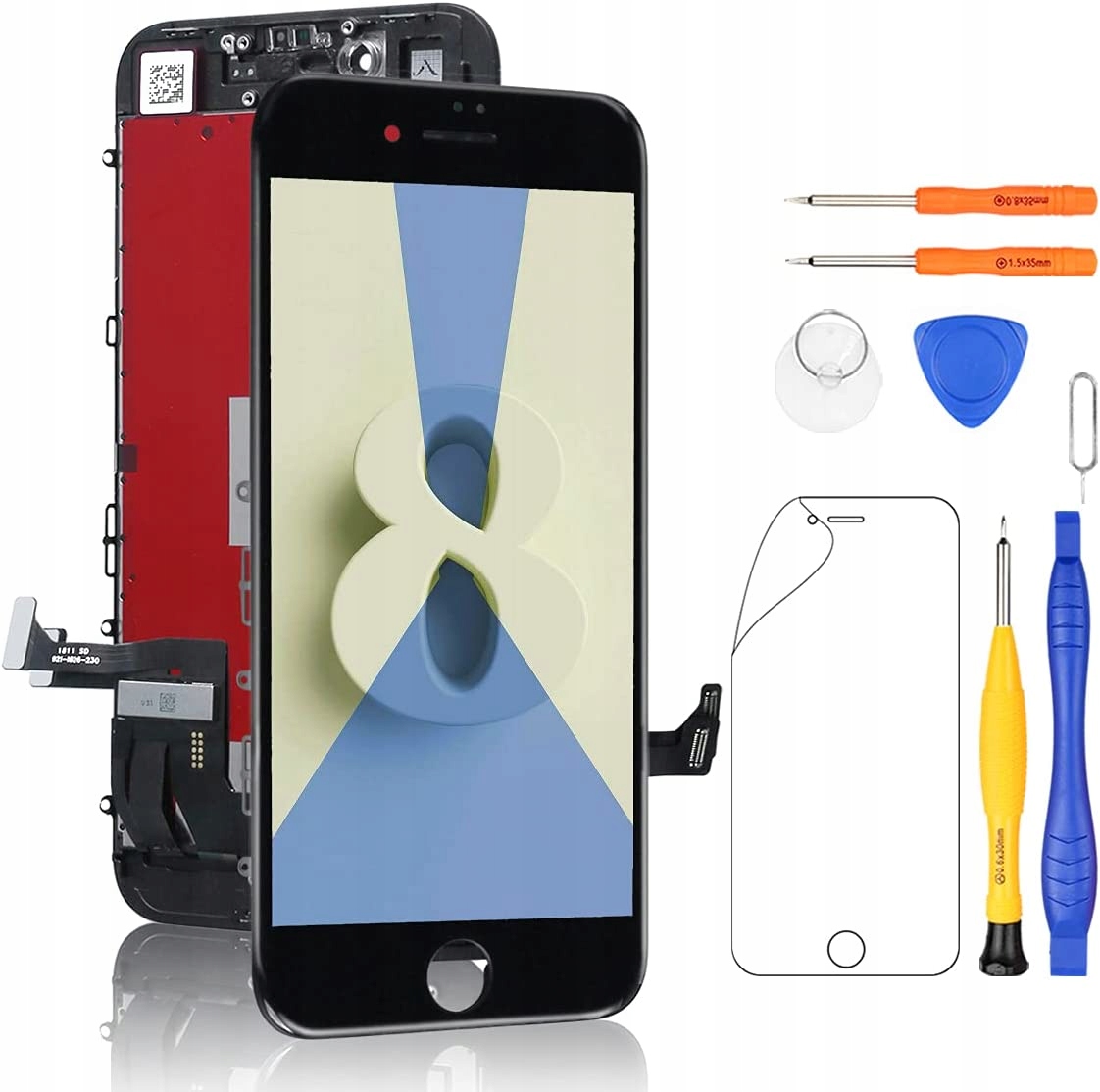Yodoit Zestaw Wymiany Wyświetlacza iPhone 8 LCD