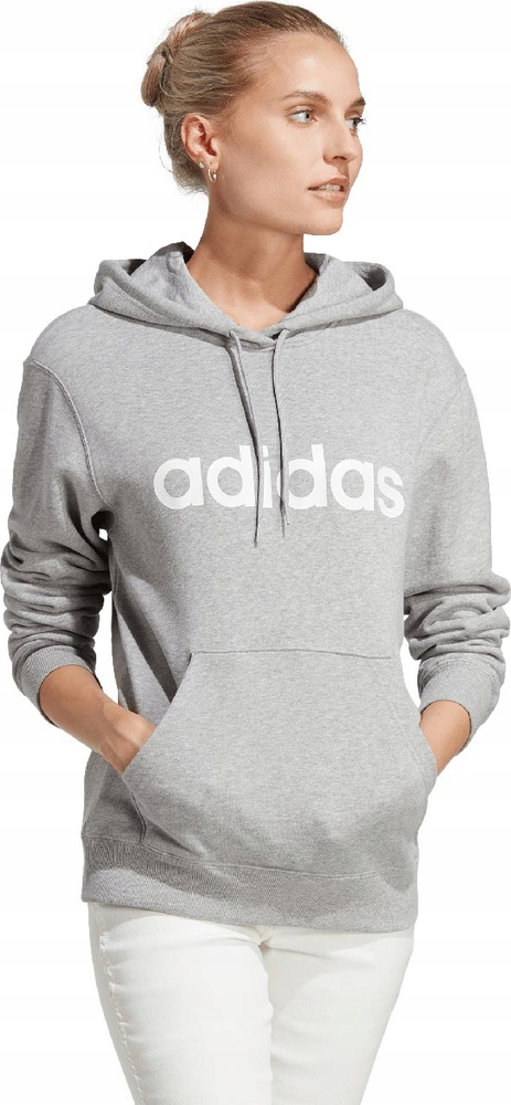 Mikina Adidas Essentials Linear Šedá IC6884 vel. S