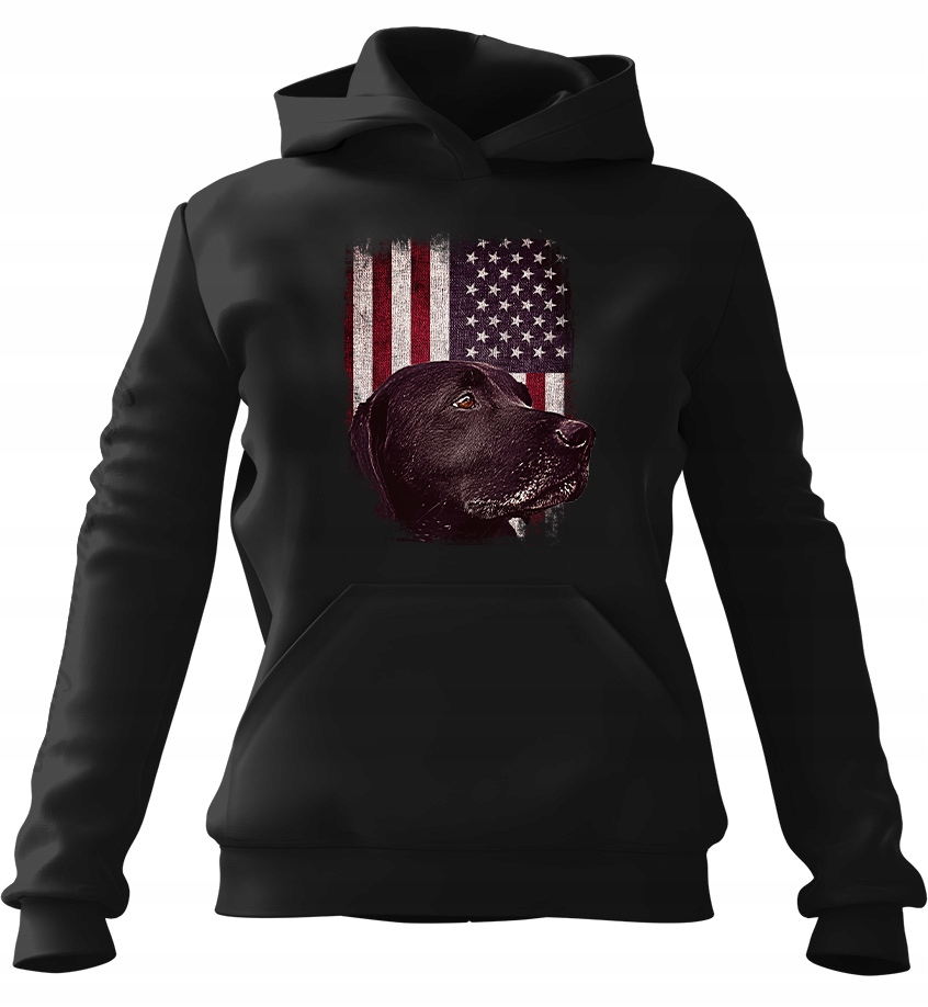 pánská mikina s kapucí Usa Pes černá 3XL Pro něj chlapa manžela chlapce