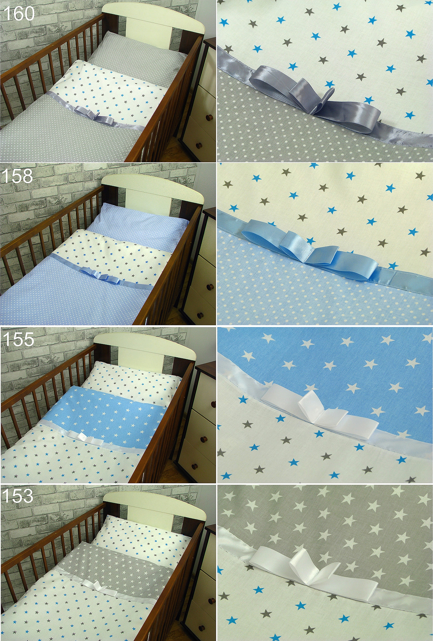 2 el. 90x120 Pościel z kokardką bawełna, poszewki Kod producenta grg