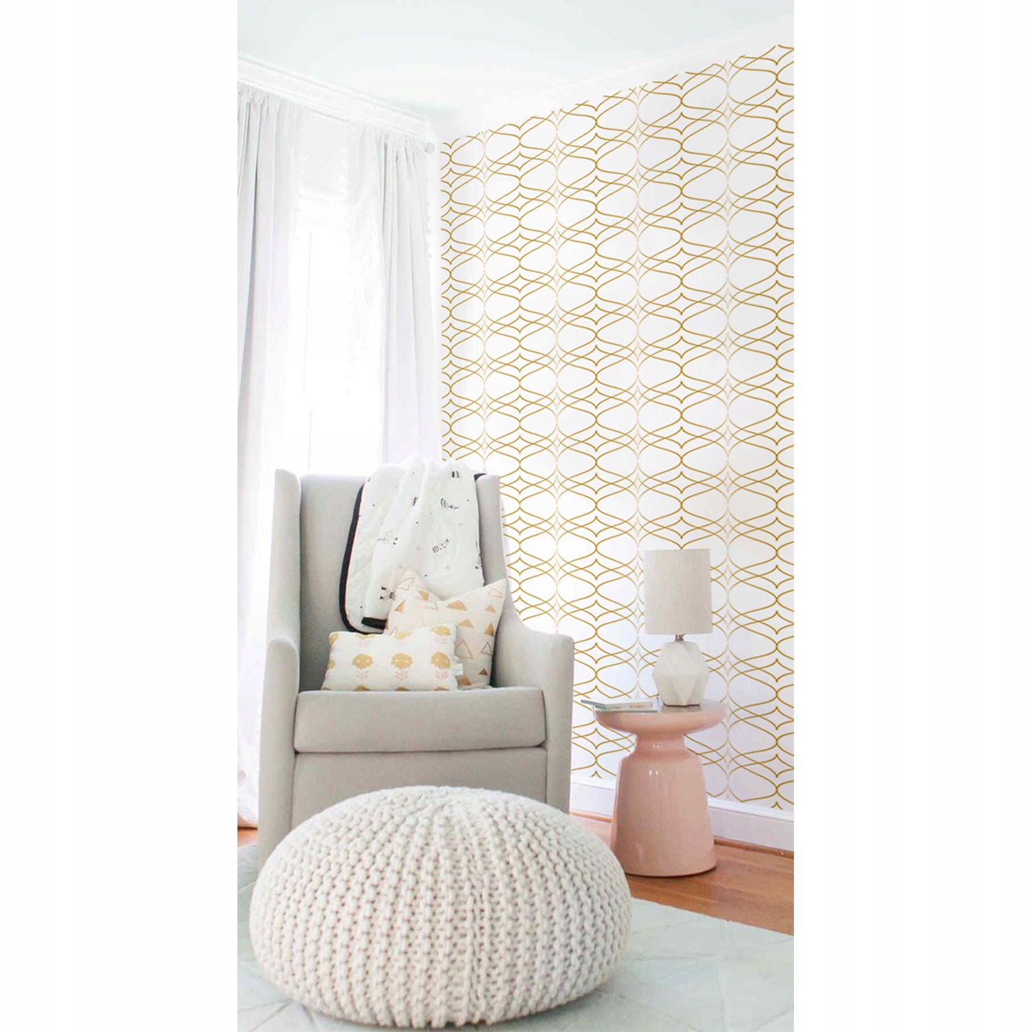 

Fototapeta do sypialni Złote abstrakcje 250x250 cm