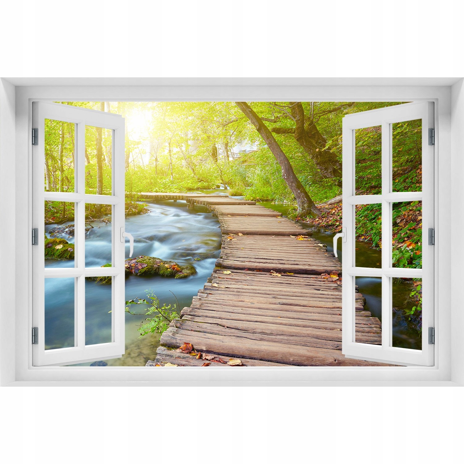 

Naklejka Fototapeta 3D Okno Ścieżka w lesie 90x60