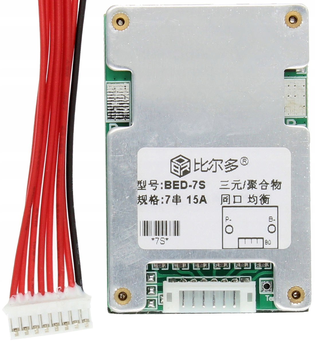 Moduł BMS 7s 15A Li-ion 29,4V 18650 Ładowarka Kod producenta 7S15A