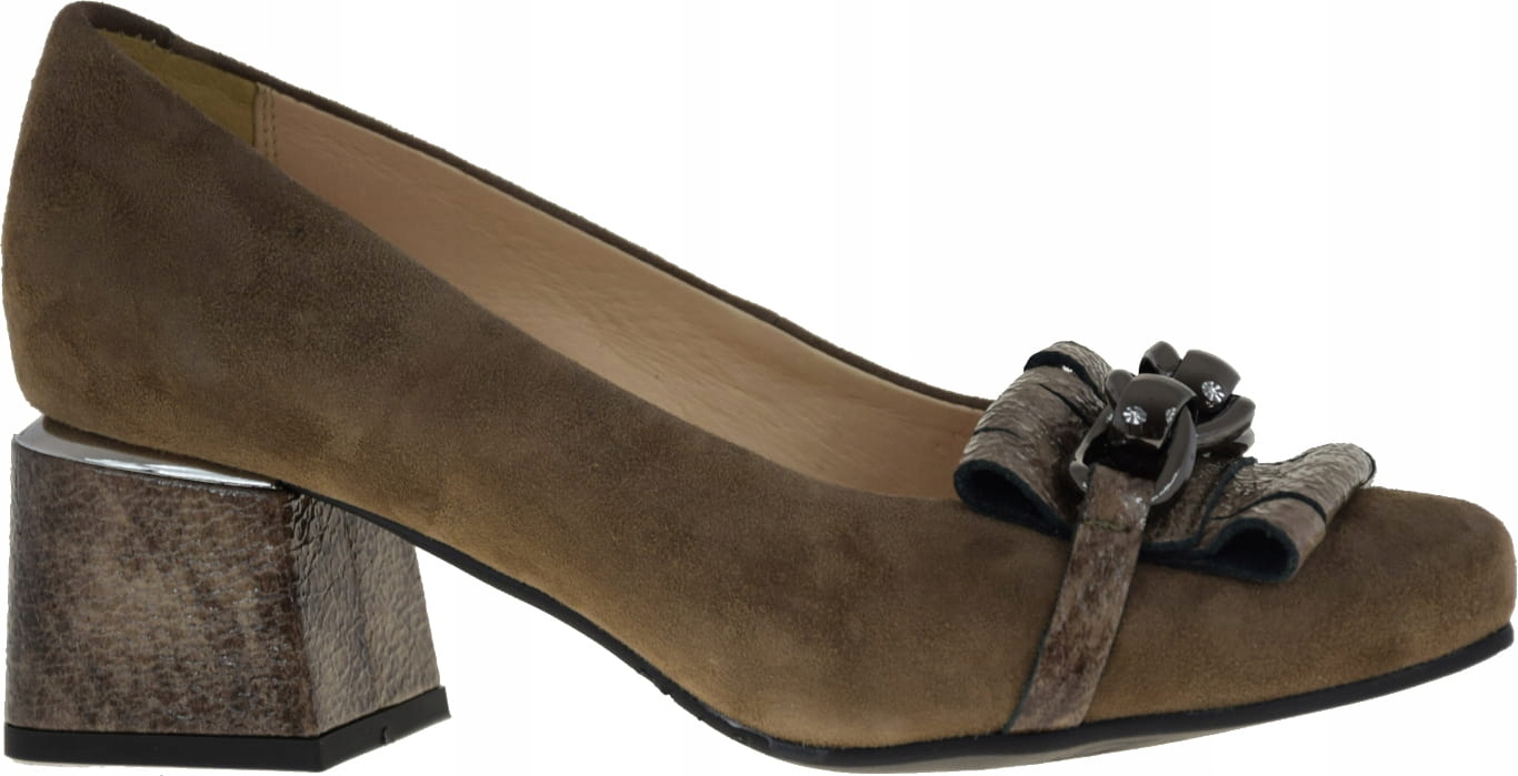 Dámské Kožené Lodičky Na Podpatku 1427 40