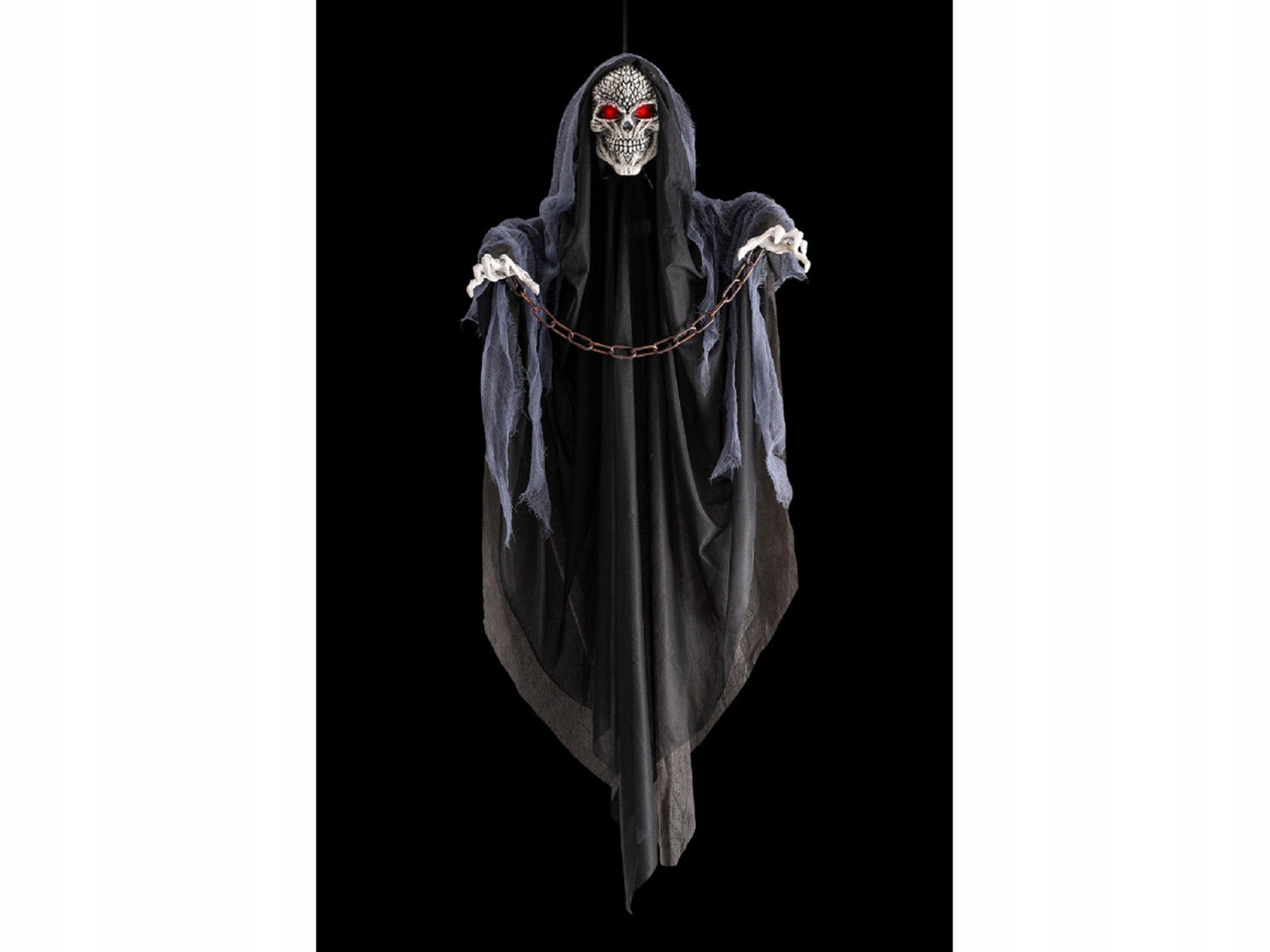 Dekorácia závesná Kostra s reťazami Halloween 120 cm