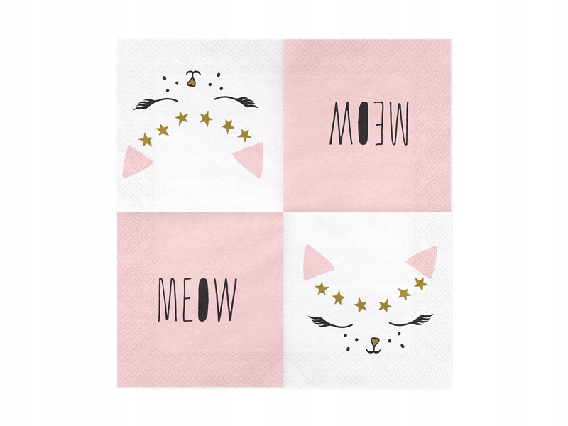 Serwetki papierowe Kotek 33x33 cm Urodziny 20 szt. Marka Party deco