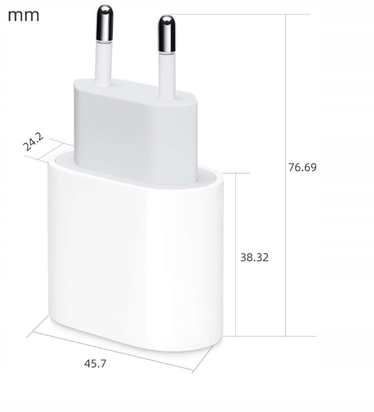 ORYGINALNA Ładowarka sieciowa Apple Lightning, USB 3.1 typ C Kod producenta 20WUSBCM
