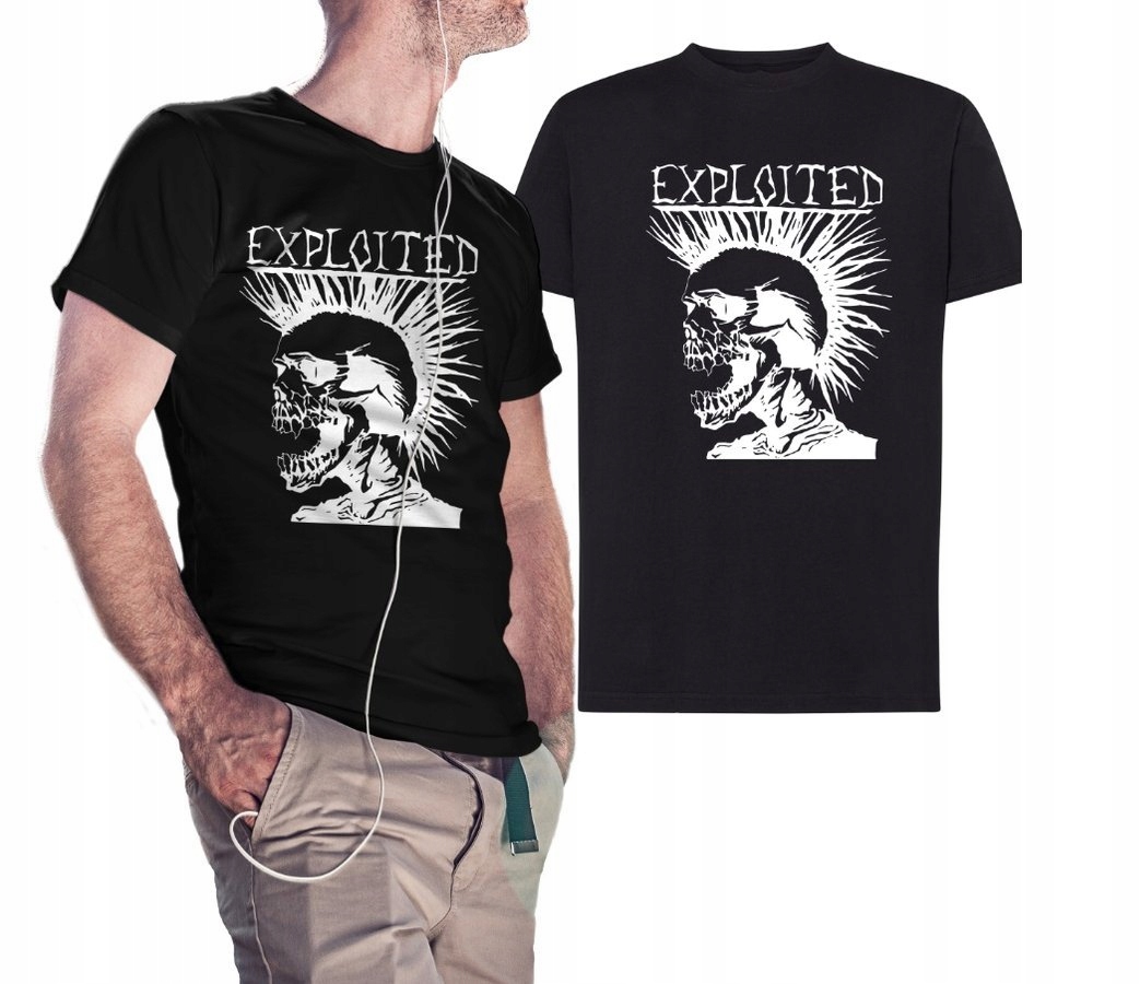 

Koszulka męska z nadrukiem Exploited, czarna 5XL