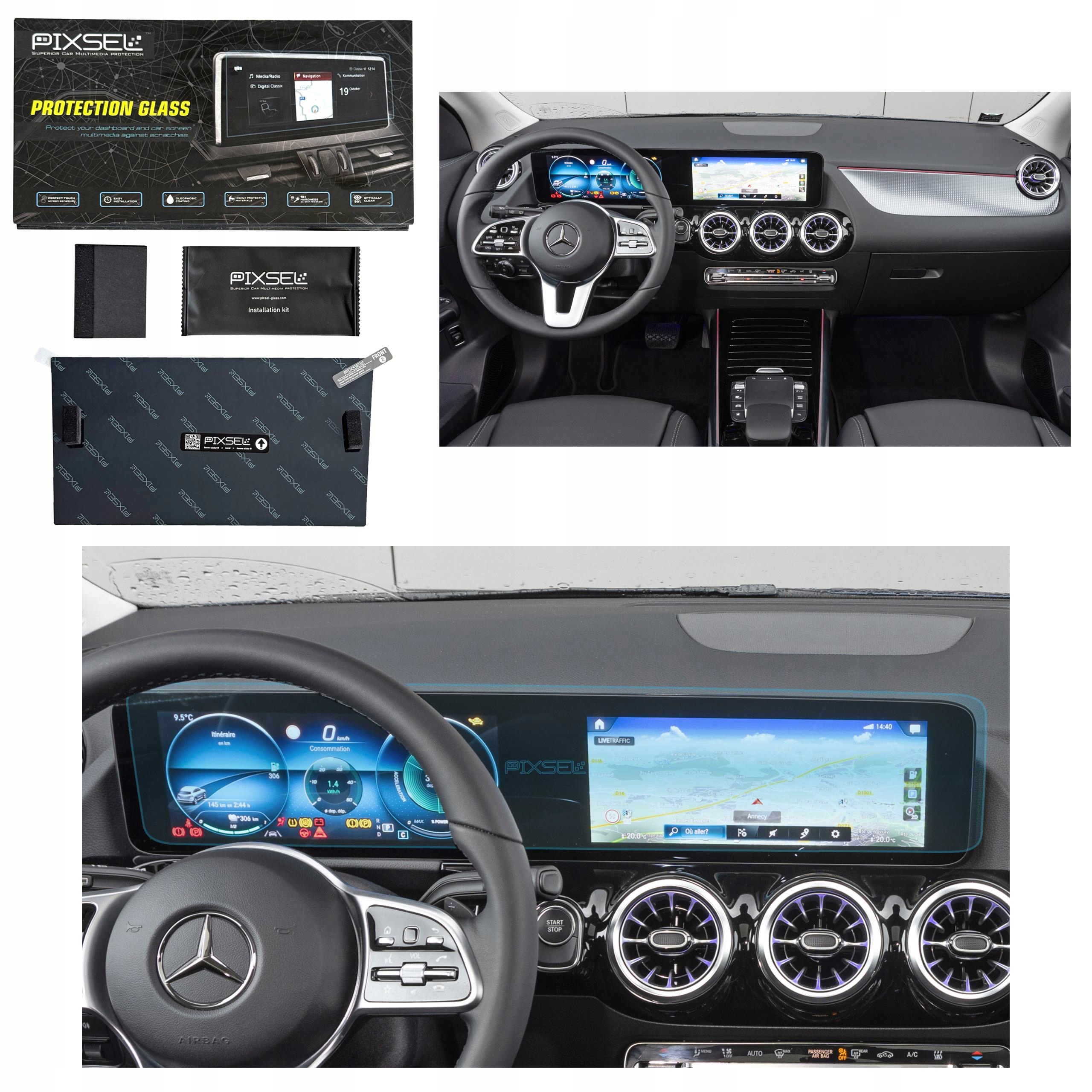 Antyodciskowe Matowe Szkło Ochronne Mercedes Benz EQA-24.7“ 2021-