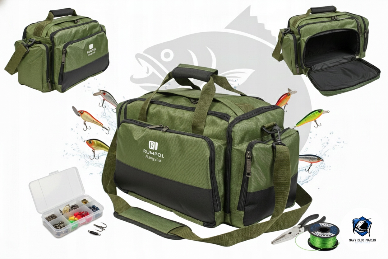 Voděodolná Rybářská Taška Rumpol 40X22 CM Na Příslušenství, Velká A Prostorná