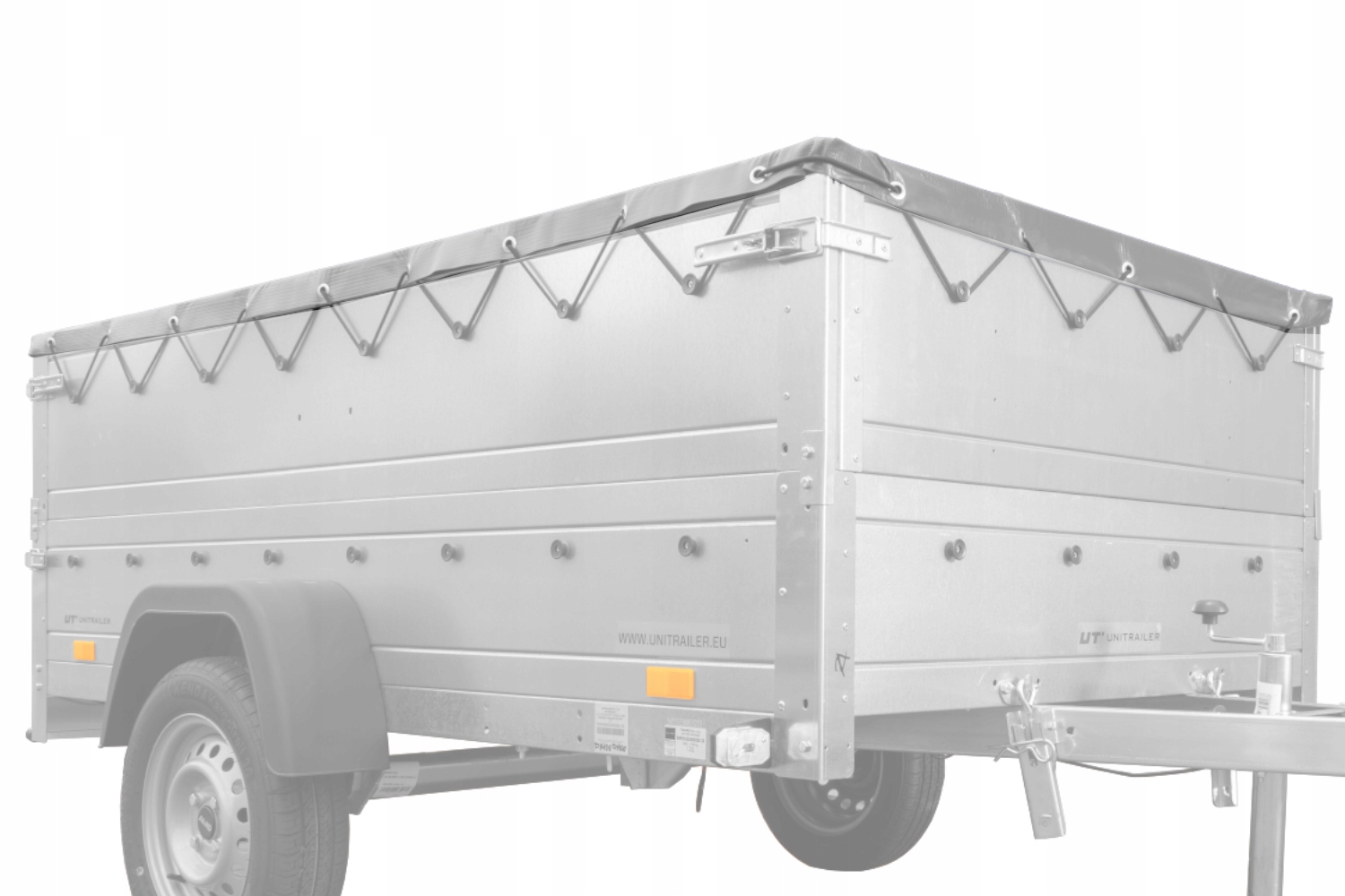 Plochá konstrukce s potahem pro přívěs Unitrailer Garden Trailer 230 Kipp