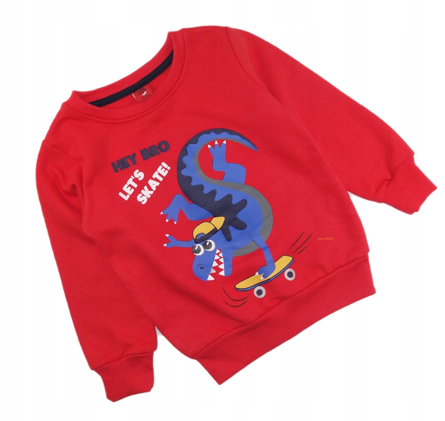 

Bluza Chłopięca Aplikacja Dino Skate 110
