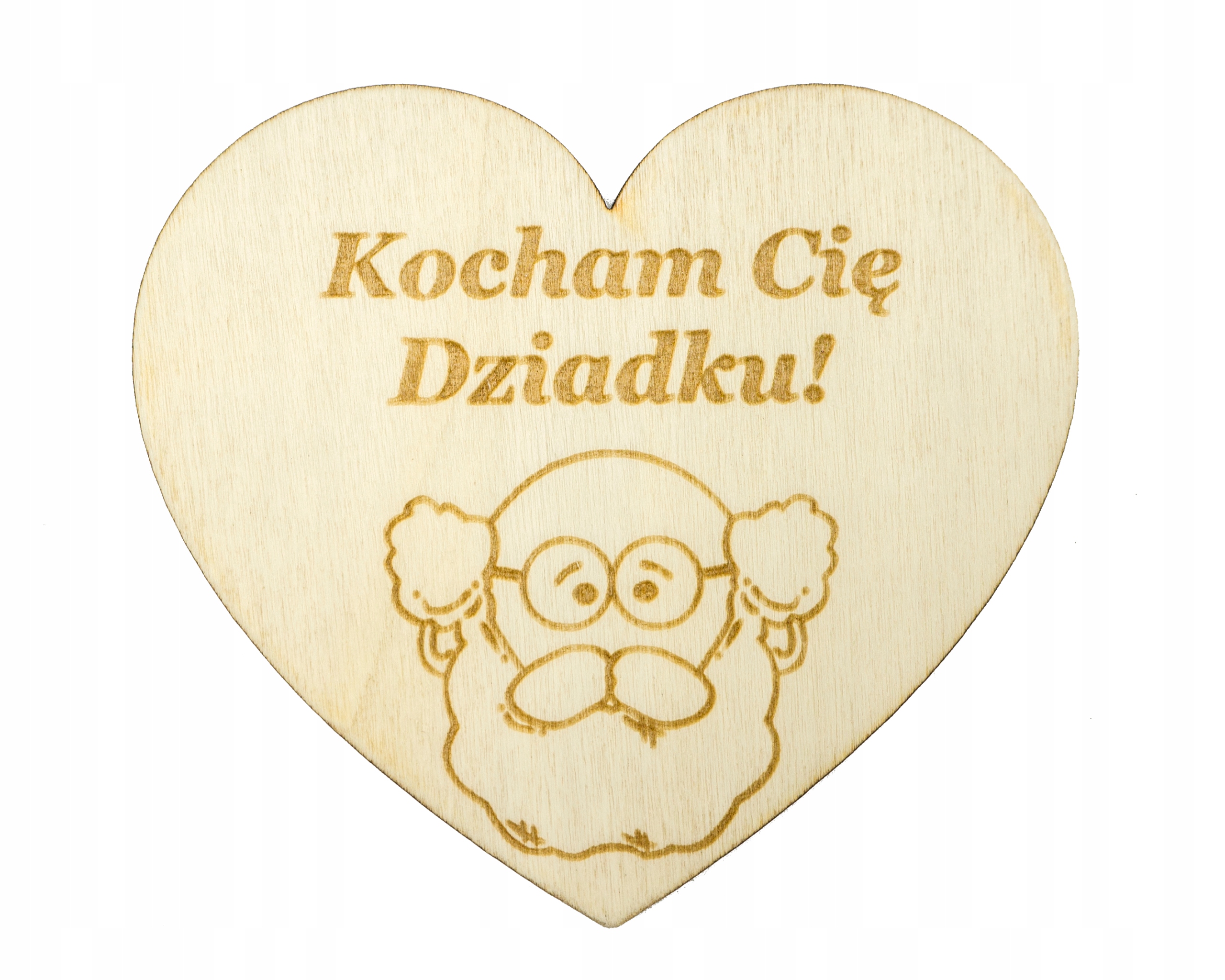 Serce drewniane KOCHAM CIĘ DZIADKU Dzień Dziadka
