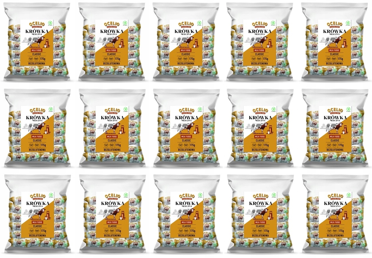 Levně 15x 175g Ocelio bez lepku Mléčný bonbón krówka v krabičce