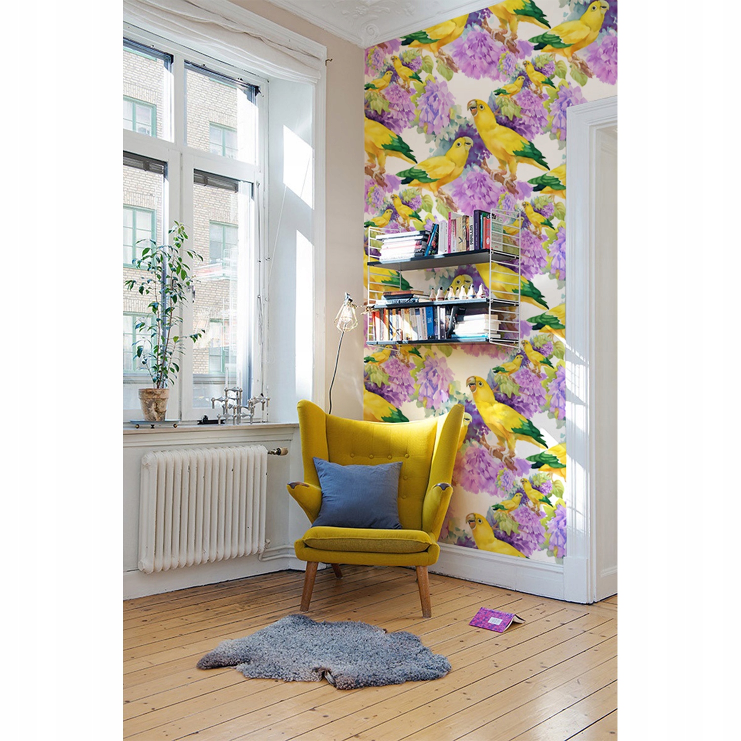 

Fototapeta do sypialni Słoneczne papugi 250x104 cm