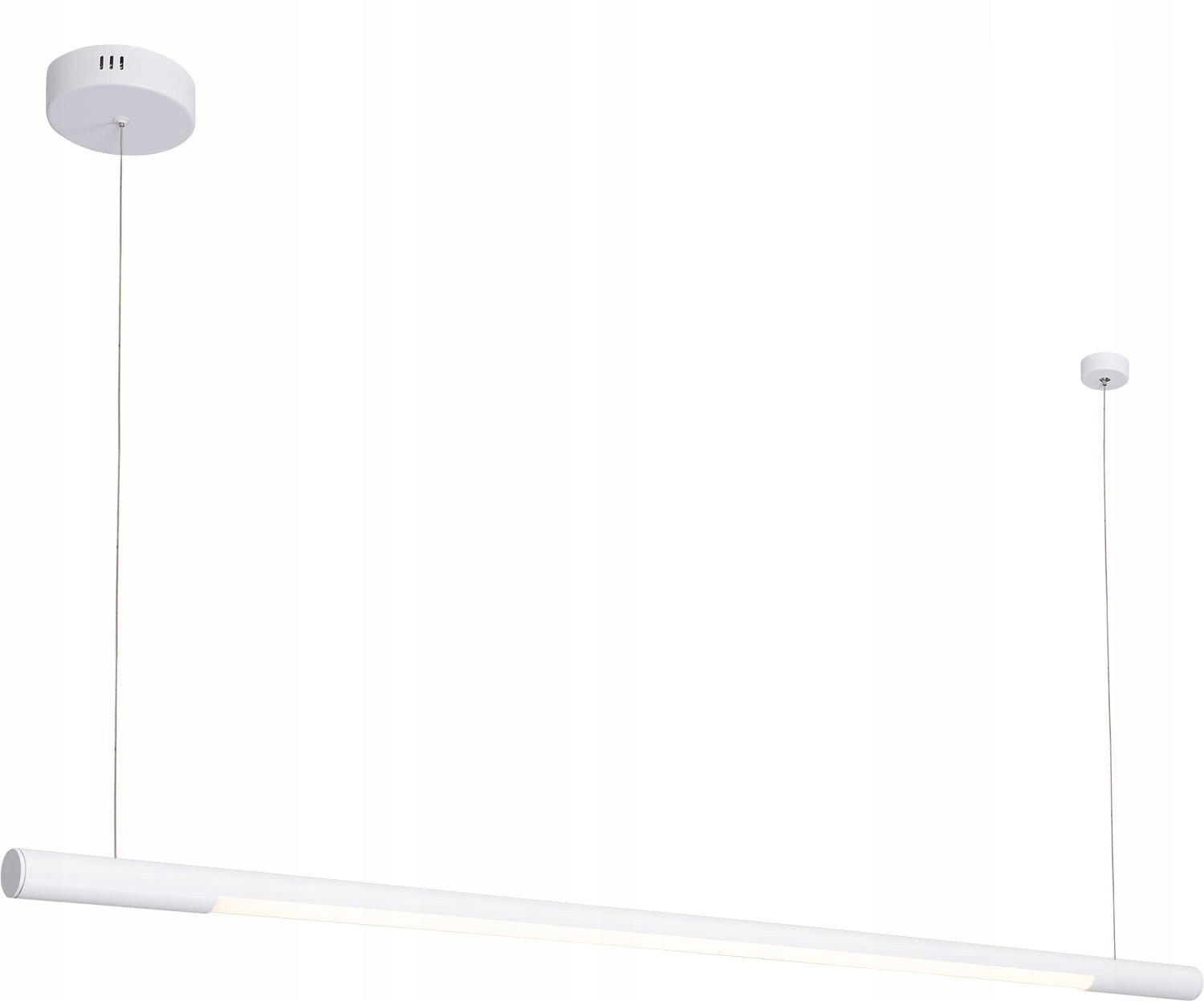 Biała, ściemnialna lampa liniowa Led 16W barwa ciepła do jadalni Maxlight