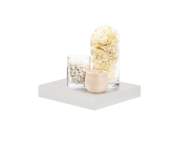 PÓŁKA WISZĄCA ŚCIENNA SAMOWISZĄCA 23,5x23,5x3.8 CM Szerokość mebla 23.5 cm