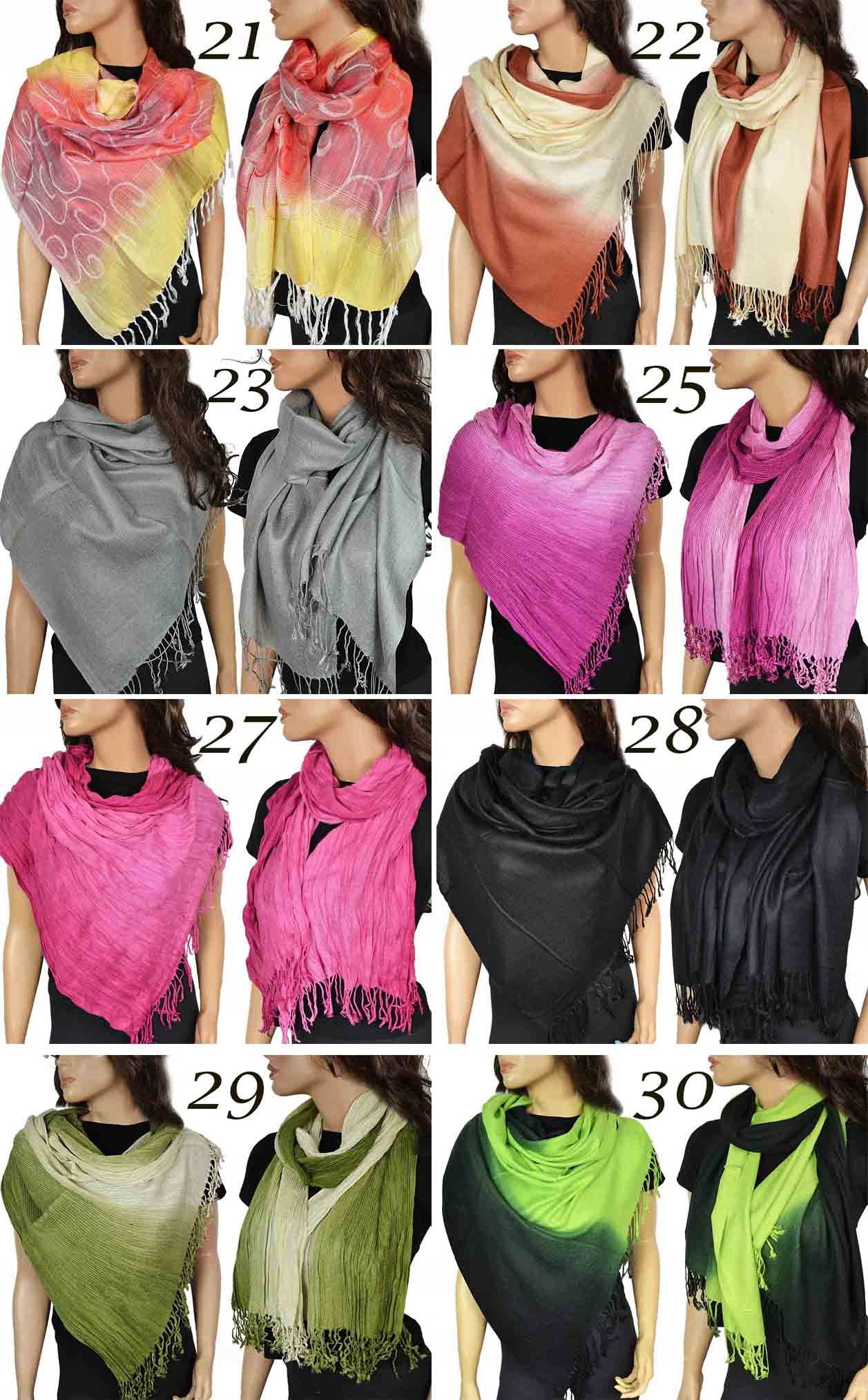 Elegancki SZALIK Paszmina Szal PASHMINA 120 KOLOR Model inny