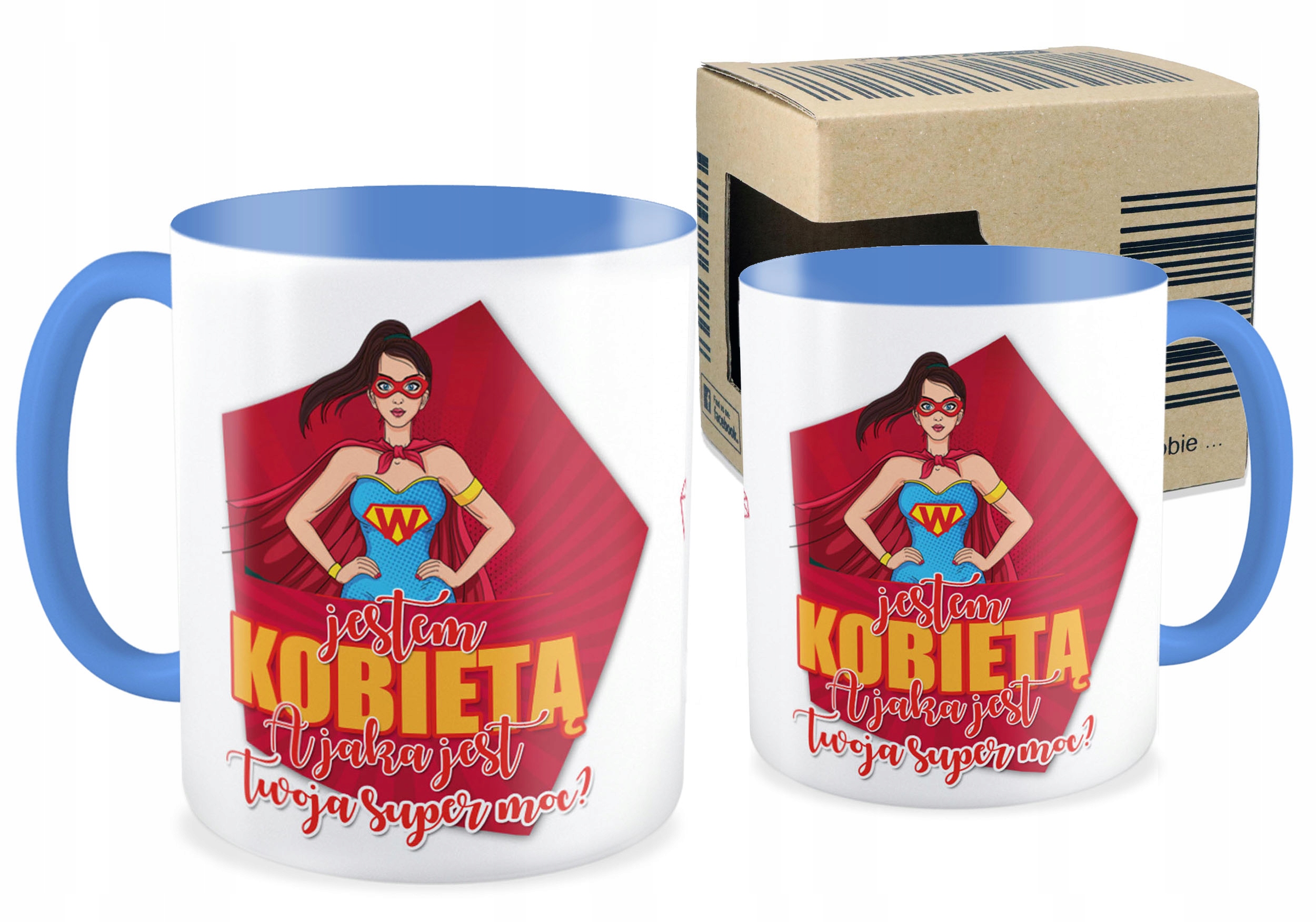 

Kubek niebieski prezent Dzień Kobiet Dziewczyna