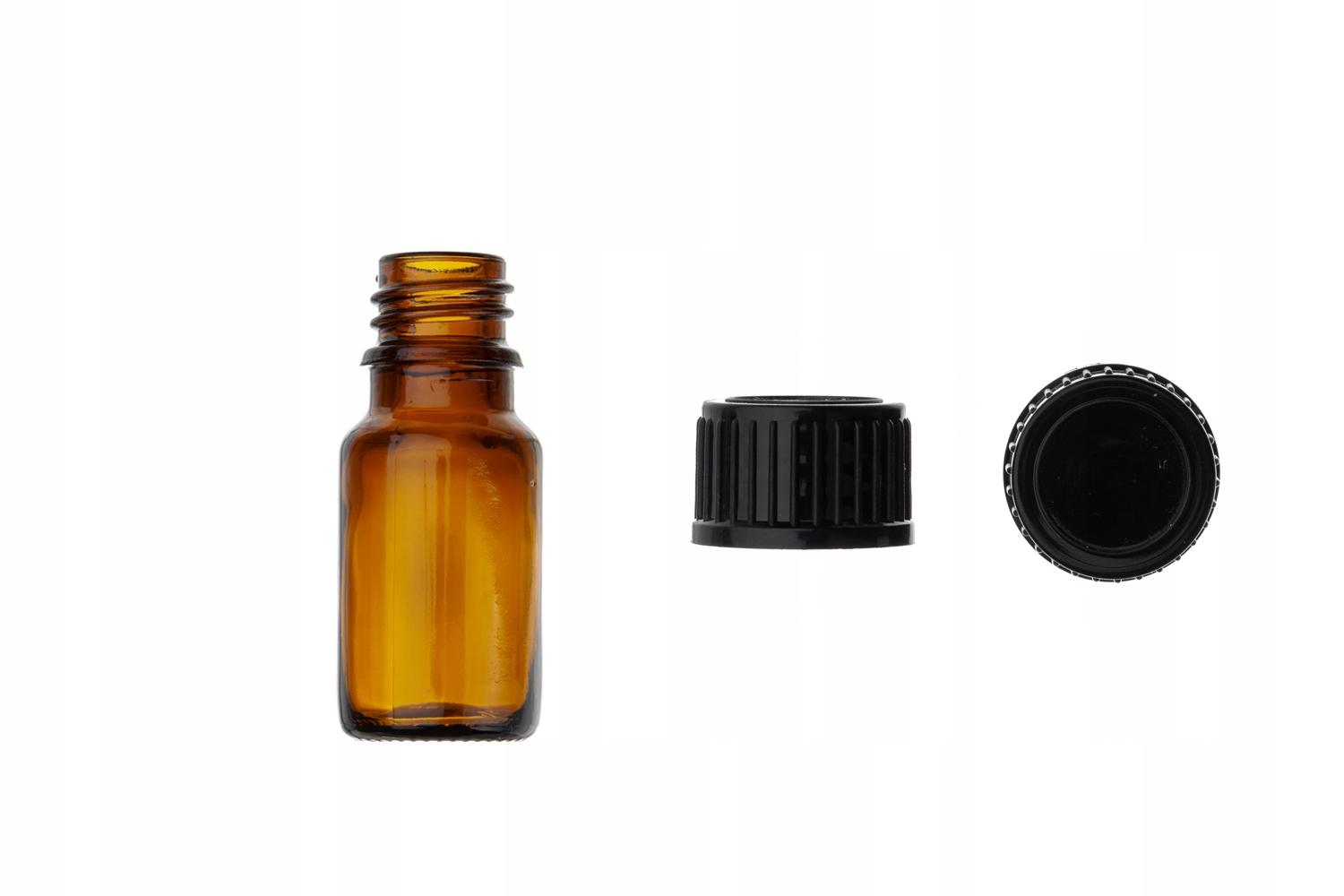 

Butelka szklana brązowa 10 ml z nakrętką czarną