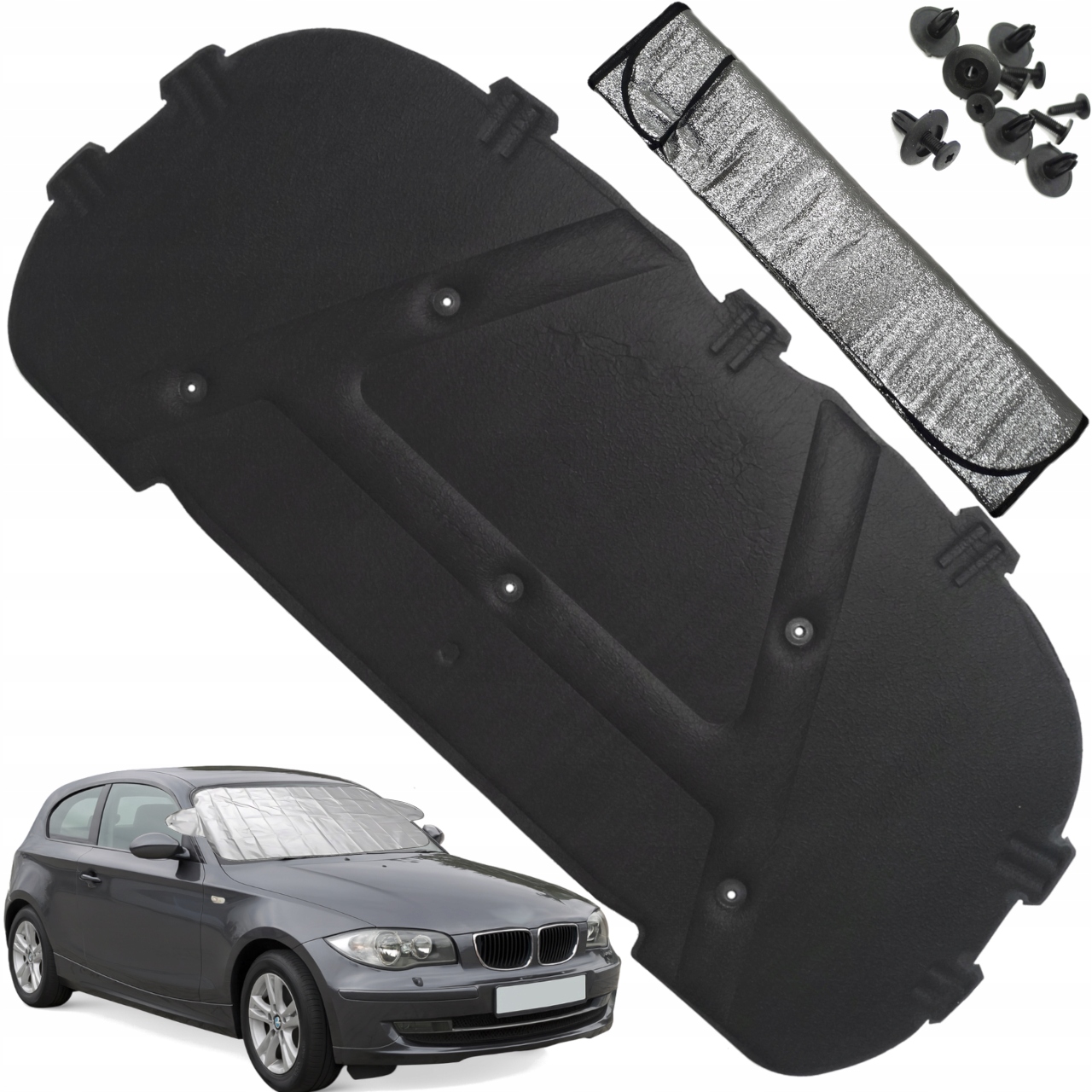 Zvuková izolace masky Izolace Bmw E87 E81 E82 07-13 protimrazová podložka s sponkami